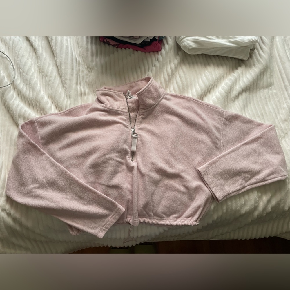 Light Pink Quarter Zip Long Sleeve